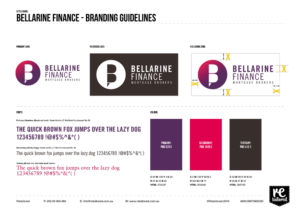 Bellarine Finance style guide, Retailored, creative, design, graphic design